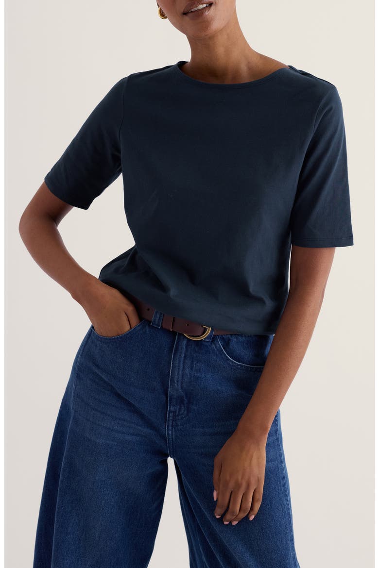 Poisson Organic Cotton T-Shirt, Main, color, MARITIME