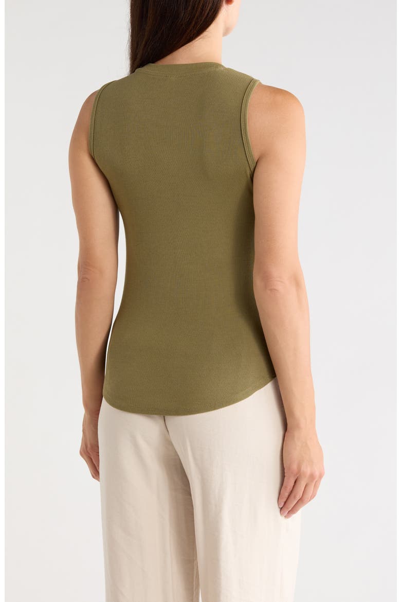 Crewneck Ribbed Tank, Alternate, color, MARTINI OLIVE