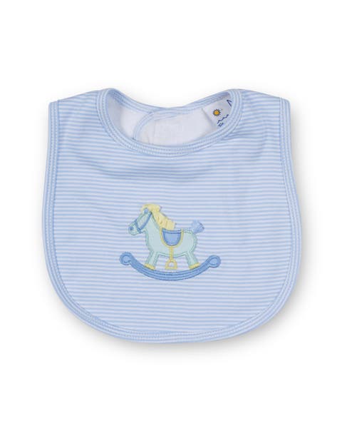 Stripe Knit Bib With Rocking Horse (Baby)