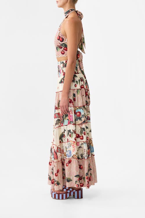 Camilla Halter Tie Back Top Notes From The Road In Multi