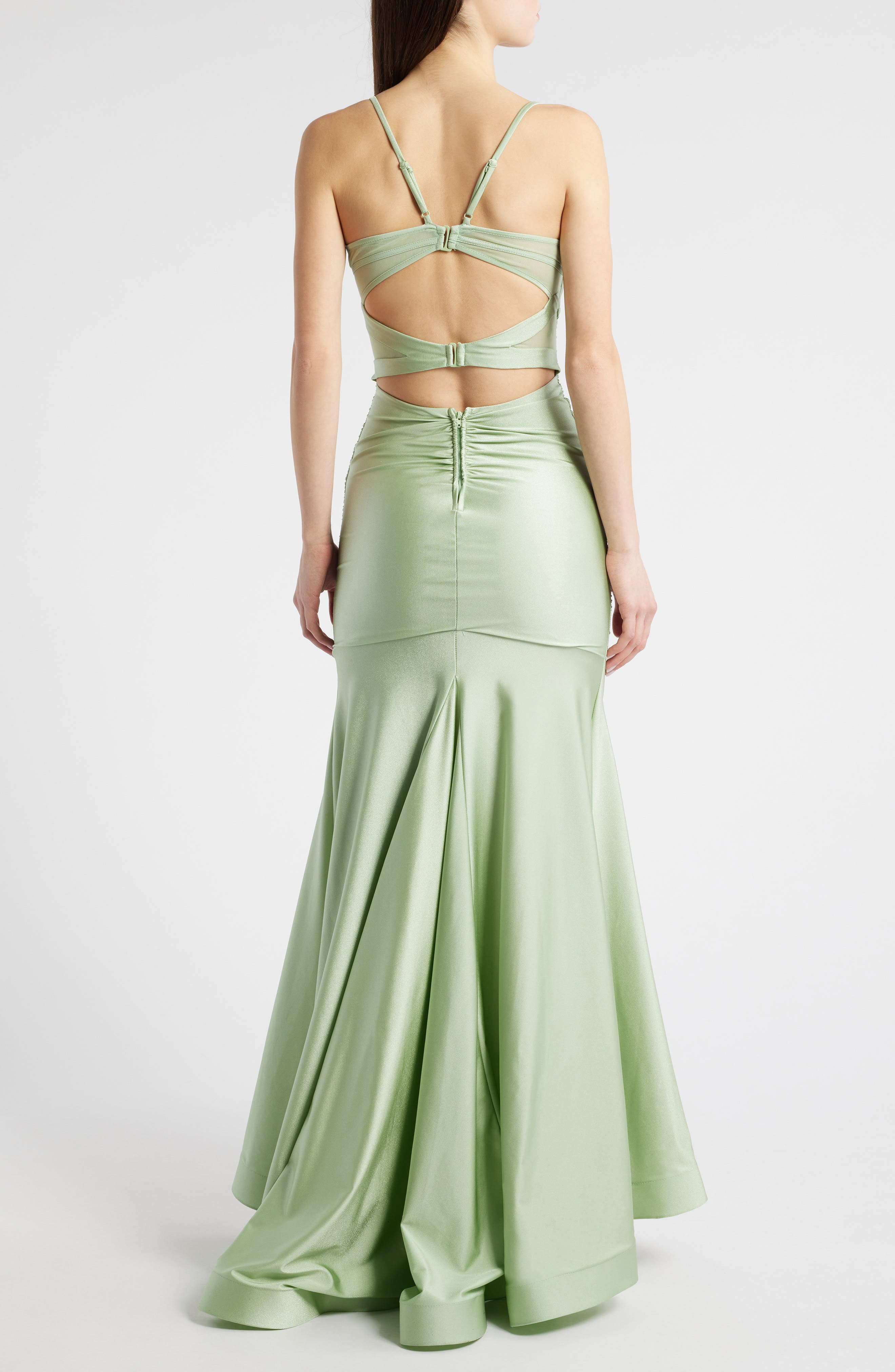 Illusion Fit & Flare Gown - image 2