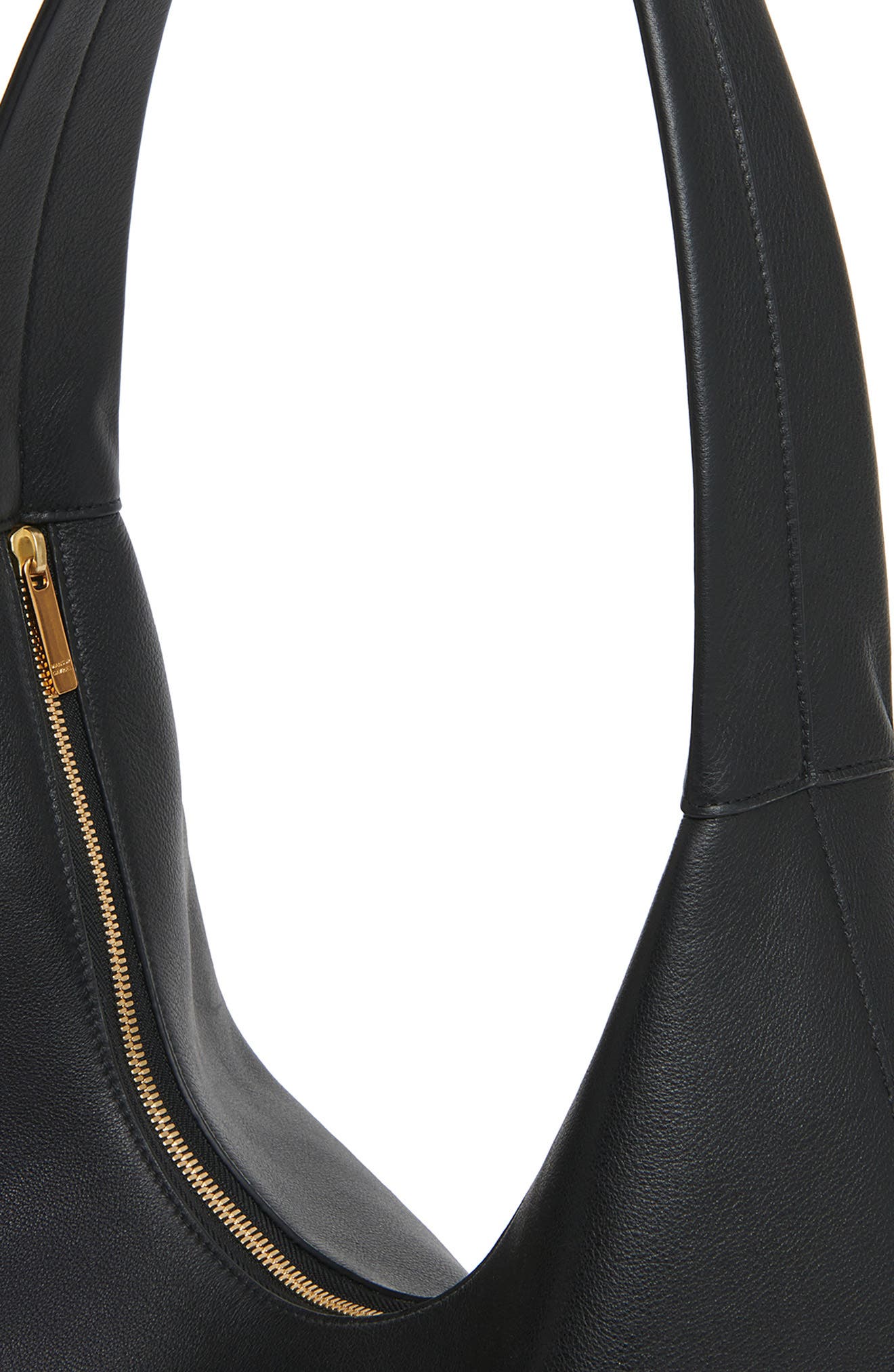 Mansur Gavriel Maxi Candy Leather Hobo Bag, Alternate, color, Black