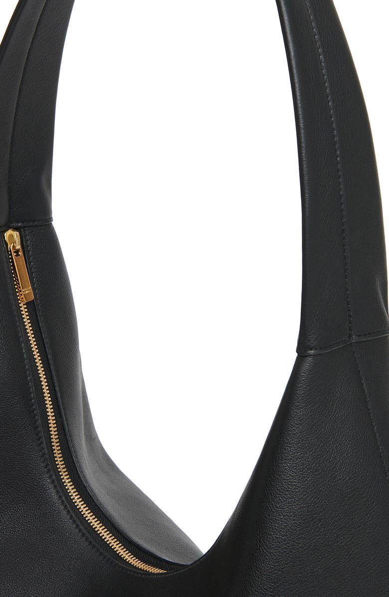 Mansur Gavriel Maxi Candy Leather Hobo Bag, Alternate, color, Black