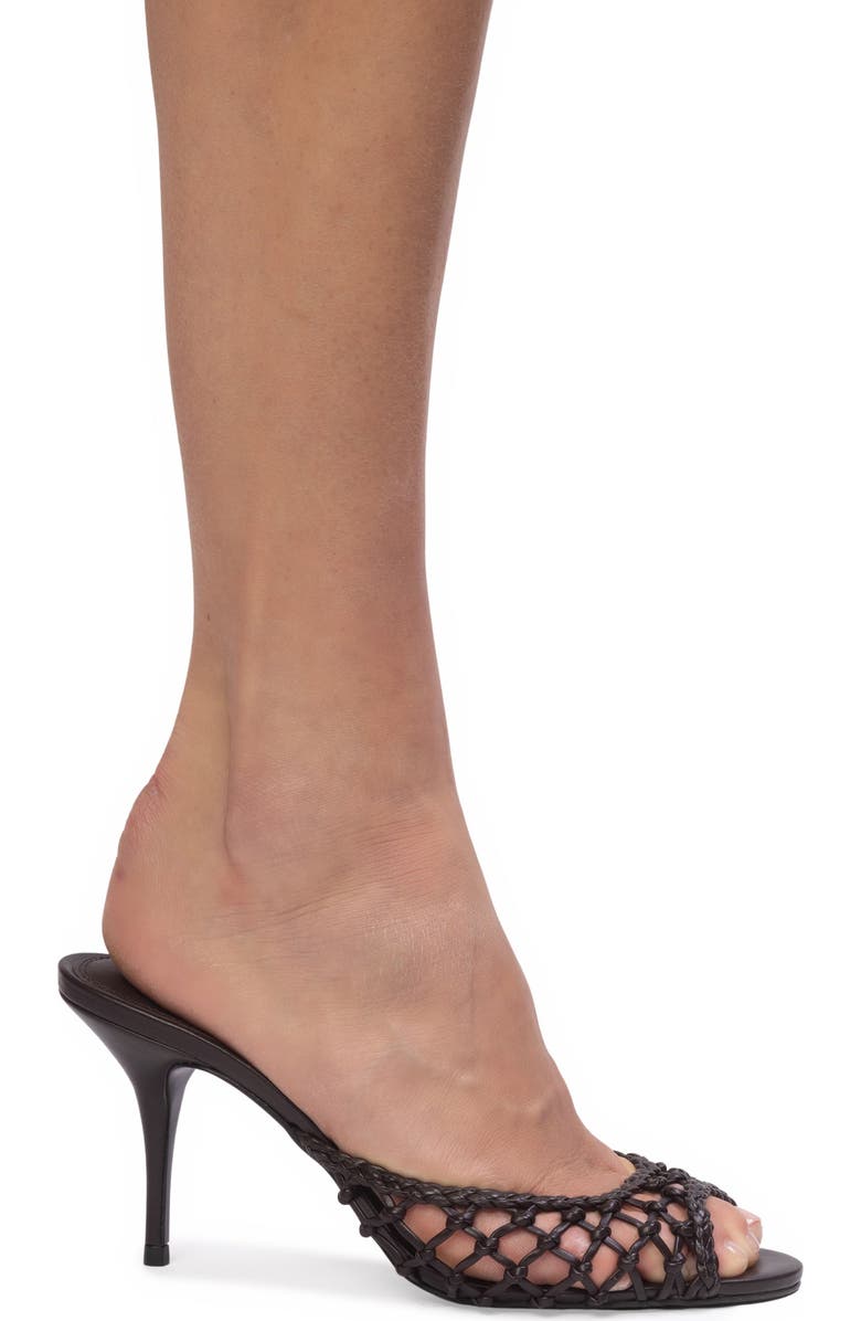 BLACK SUEDE STUDIO Peach 80 Mule, Alternate, color, Black Coffee Leather