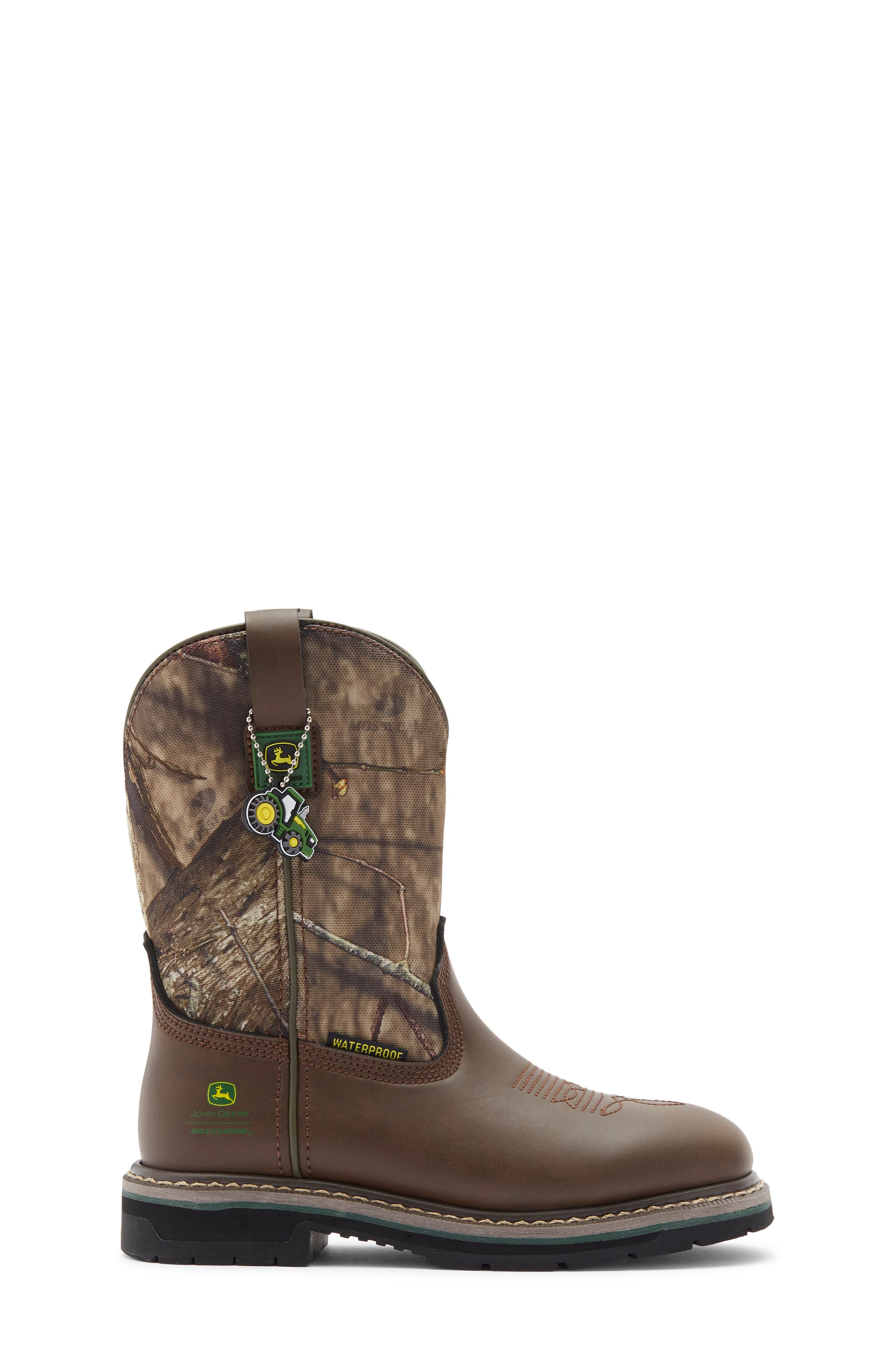 SKECHERS Kids
 x John Deere Rowood Moss Canyon Waterproof Work Boot, Alternate, color, Camo