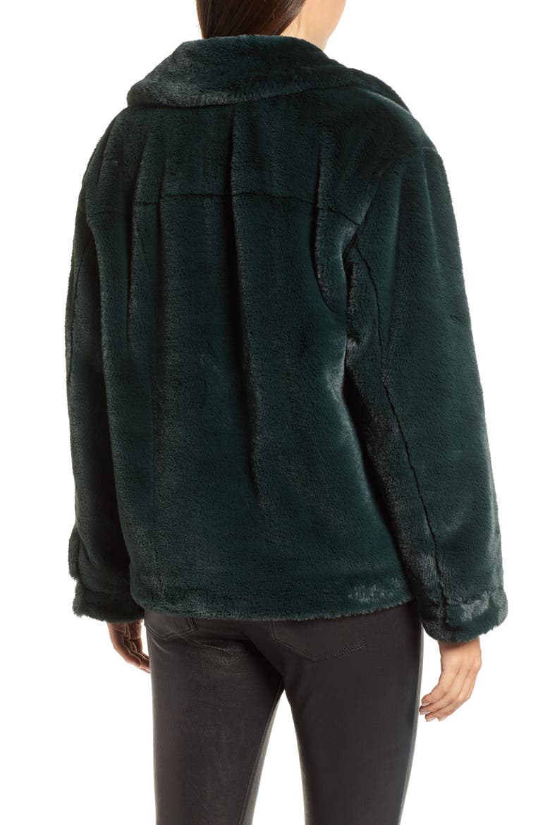 Salma Faux Fur Jacket, Alternate, color, PINE