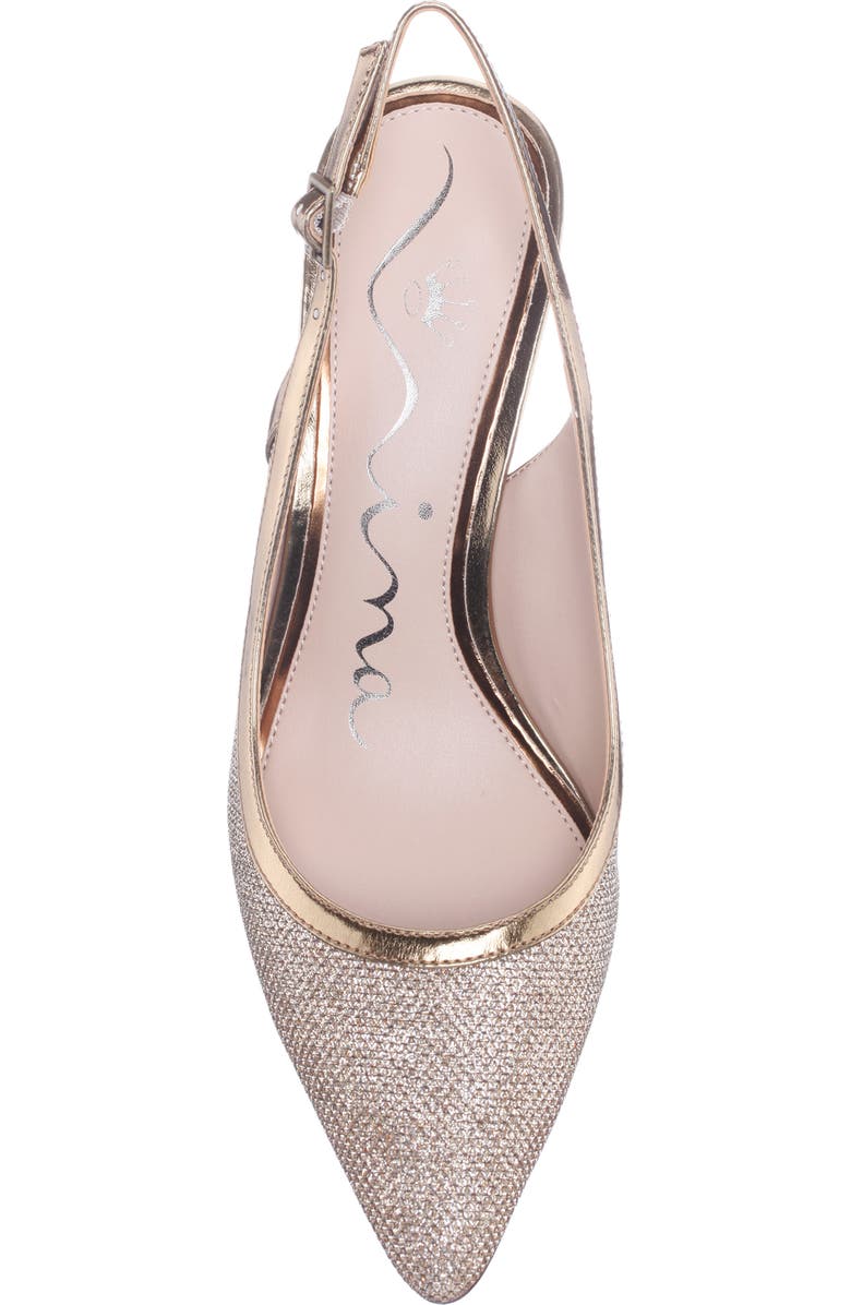 Nina Nazuri Slingback Pointed Toe Pump, Alternate, color, Latte