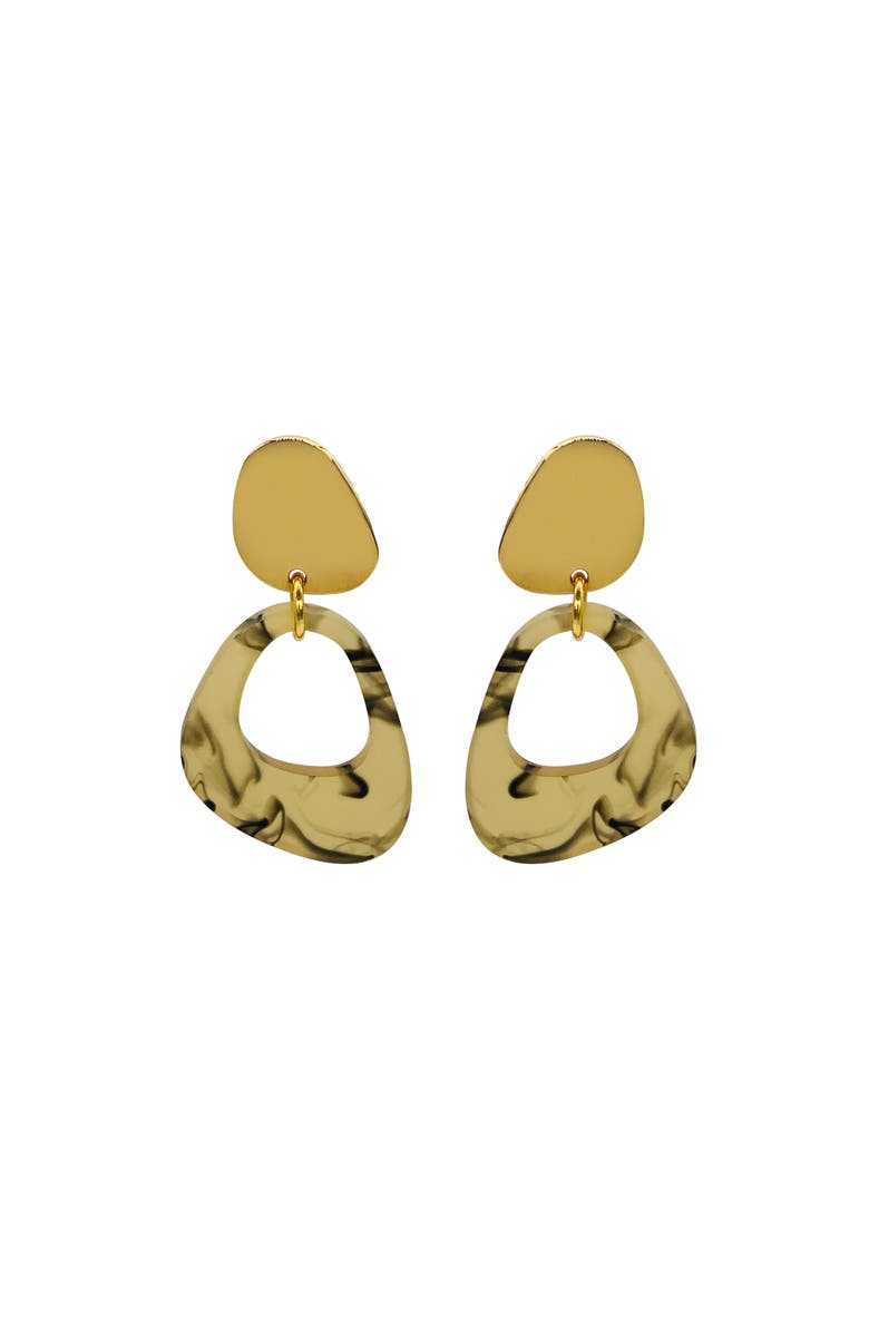 Toolally Pebble Drop Earrings - White Tortoiseshell, Main, color, White Tortoiseshell