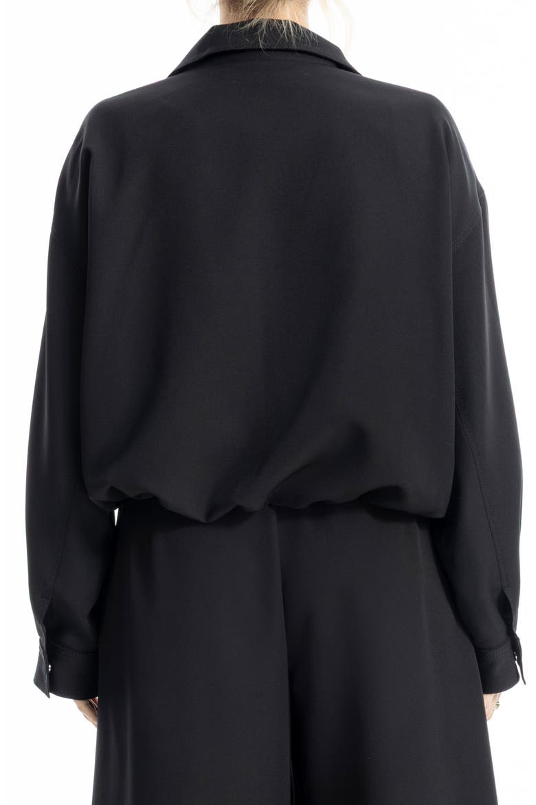 Bubble Hem Jacket, Alternate, color, BLACK