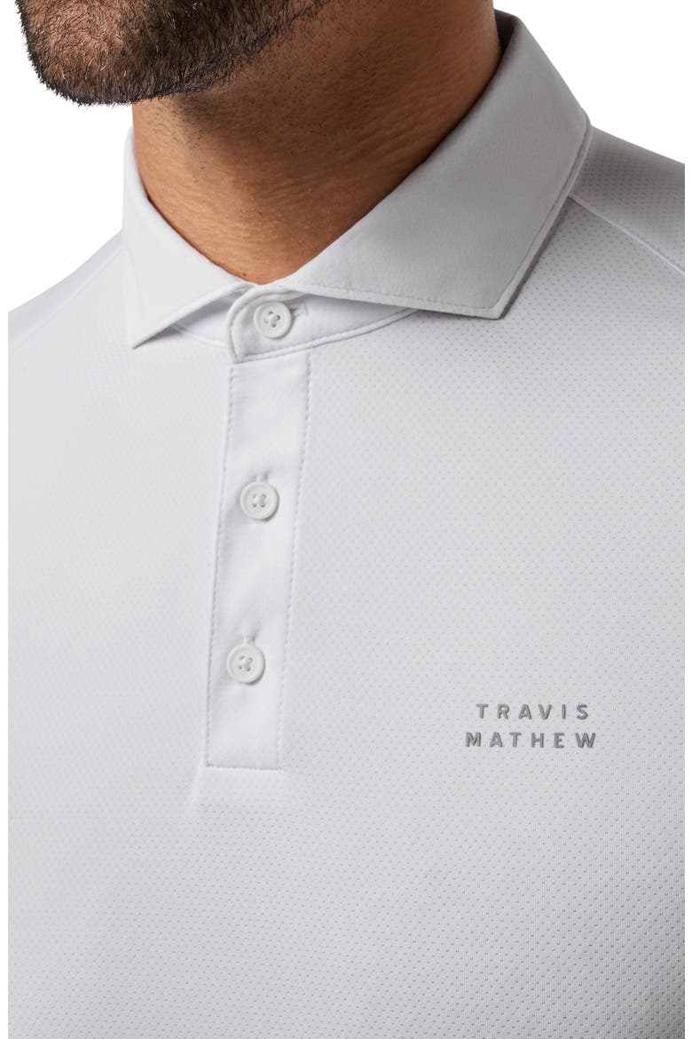 The Heater Solid Short Sleeve Performance Polo, Alternate, color, WHITE