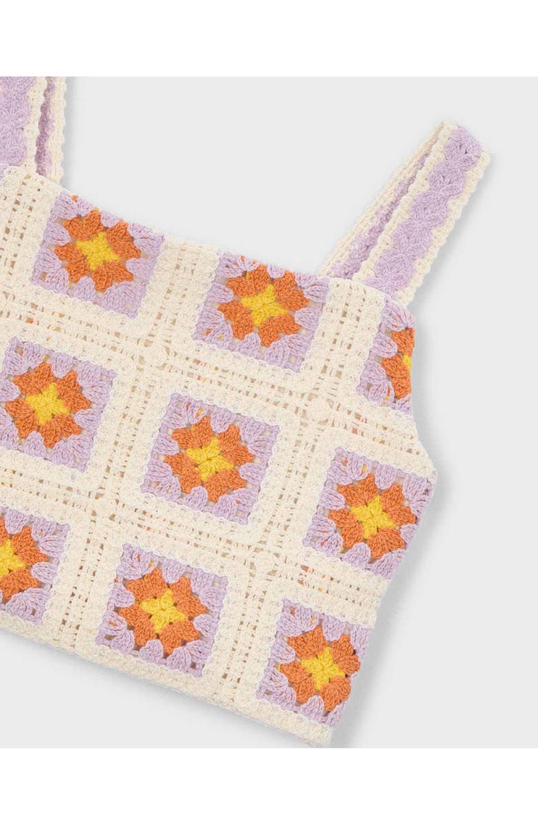 Mayoral Crochet Top, Alternate, color, Cream