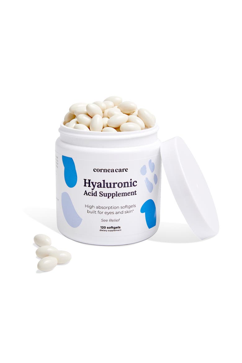 Hyaluronic Acid Supplement for Eyes and Skin, Main, color, White