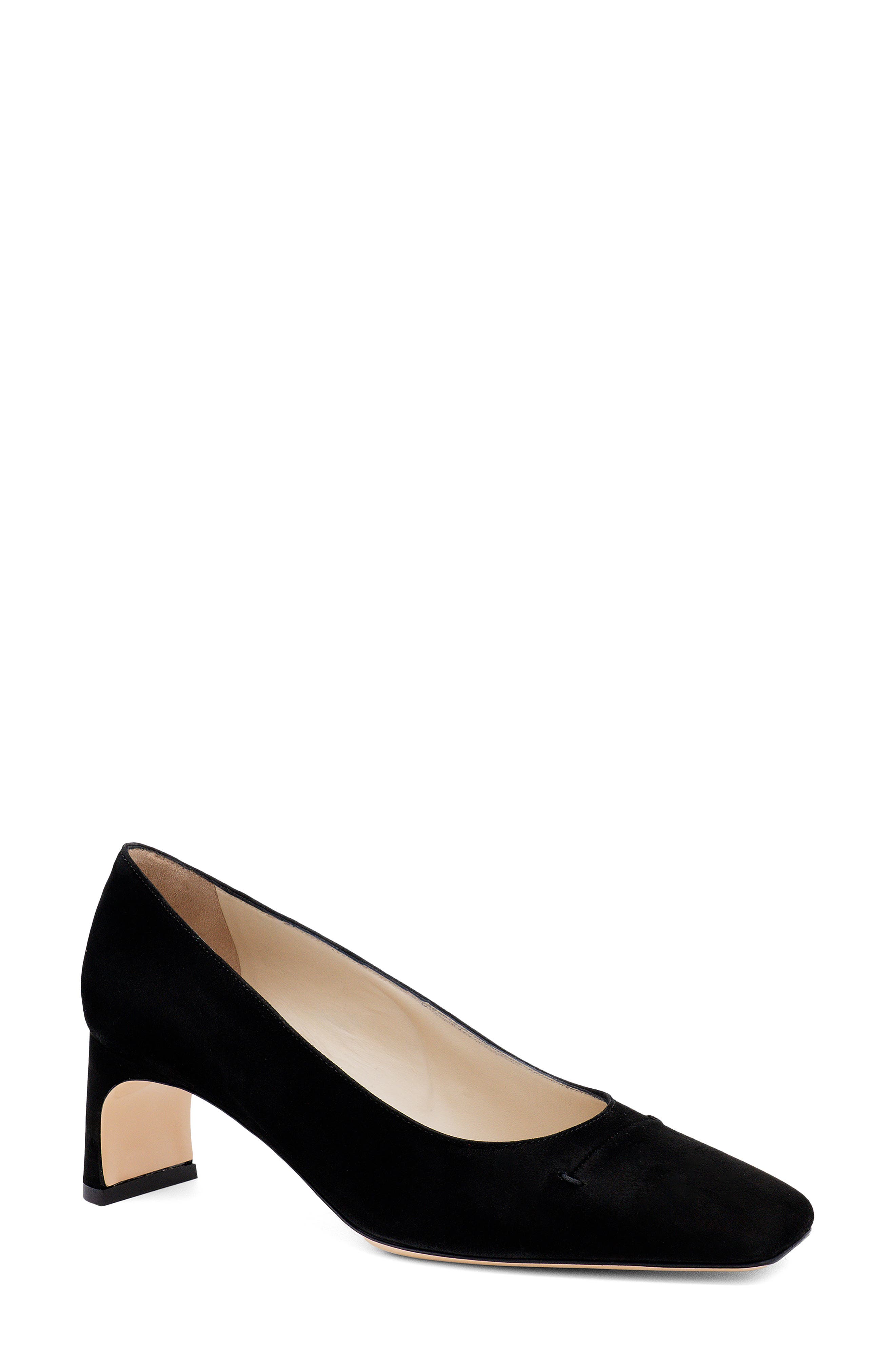 Serapide Cap Toe Pump, Main, color, BLACK SUEDE