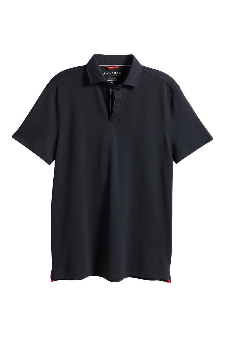Performance Cotton Piqué Polo, Alternate, color, BLACK
