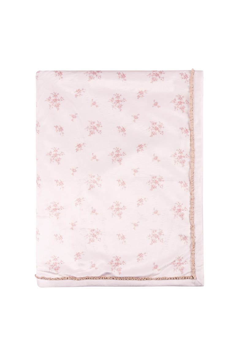 Floral Plush Blanket with Satin Trim, Alternate, color, Pink Floral