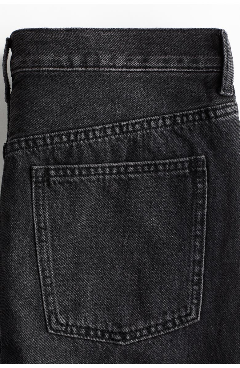 H&M Short Denim Skirt, Alternate, color, Washed Black