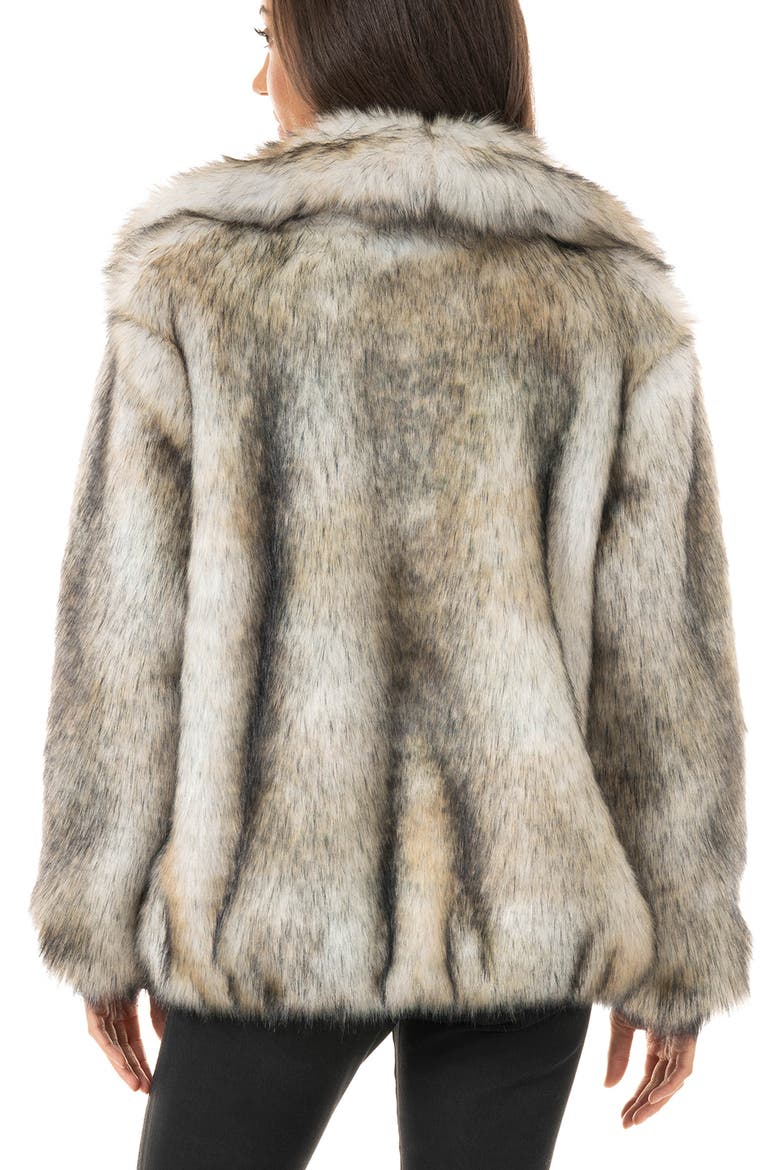 Yukon Wolf Faux Fur Bomber Jacket, Alternate, color, YUKON WOLF