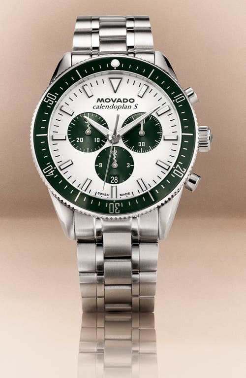 Movado Calendoplan Chronograph Bracelet Watch, 42mm