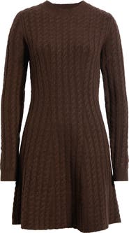 Nordstrom Cable Stitch Long Sleeve Minidress