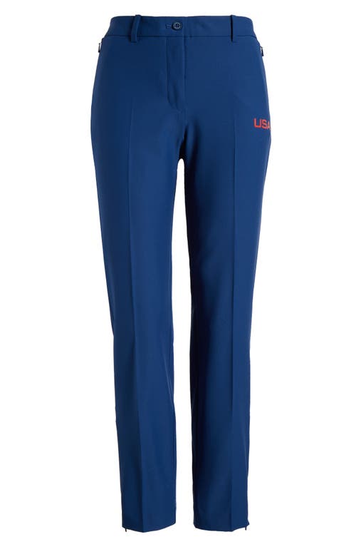 J. Lindeberg Pia Performance Crop Golf Pants In Estate Blue