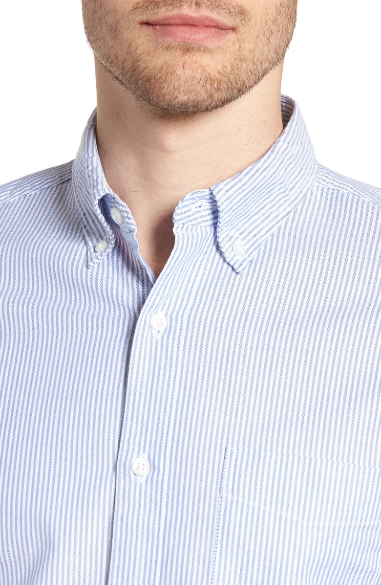 J.Crew Slim Fit Stretch Stripe Pima Cotton Oxford Shirt, Alternate, color,
