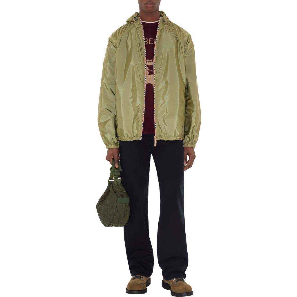 burberry Checker-tape Nylon Hooded Jacket