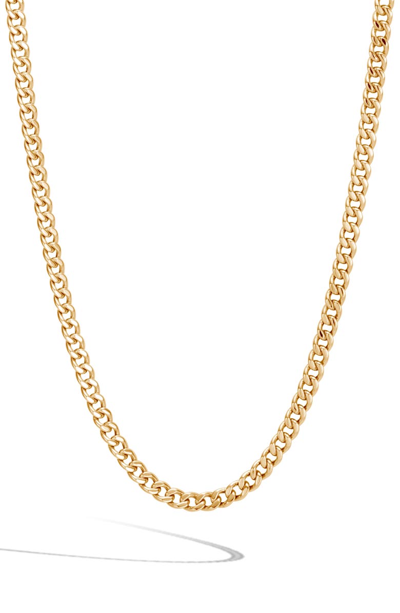 John Hardy Curb Chain Necklace, Gold, 3.6mm, Alternate, color, 