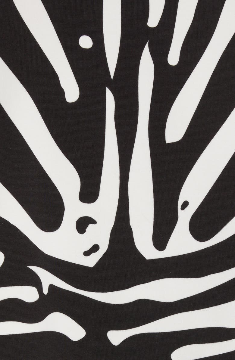 Dolce&Gabbana Zebra Print Crop Cotton Logo Sweatshirt, Alternate, color,