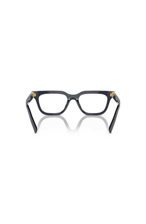 Miu Miu 51mm Rectangle Optical Glasses In Blue
