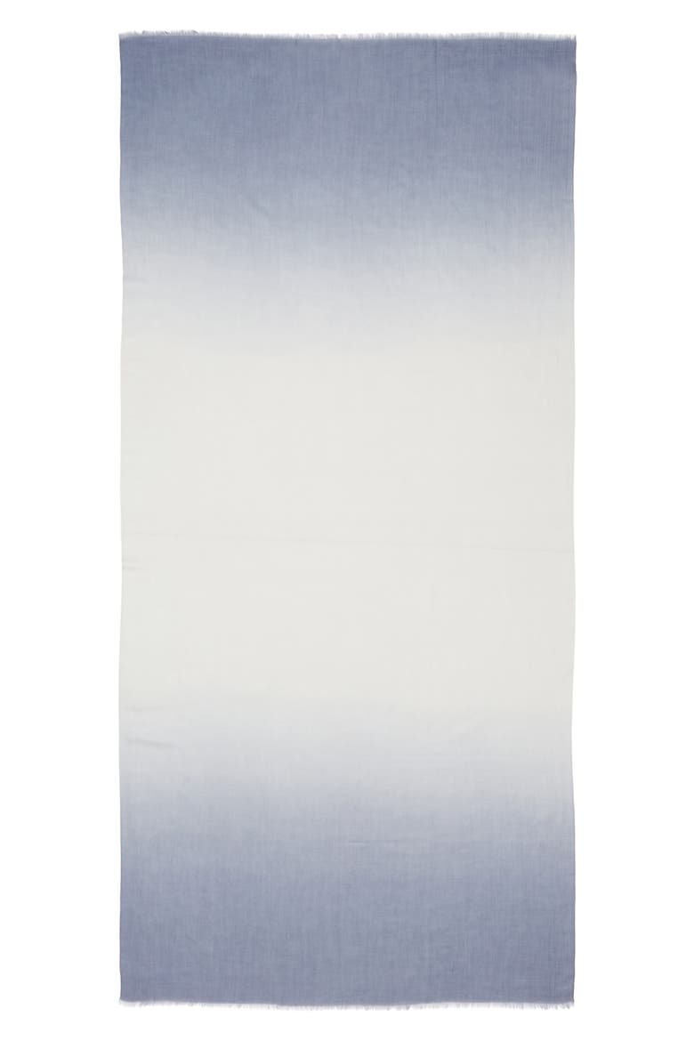 Lightweight Dip Dye Cashmere Scarf, Alternate, color, AZUL