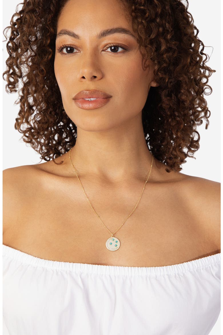 Moon Medallion Necklace, Alternate, color, GOLD