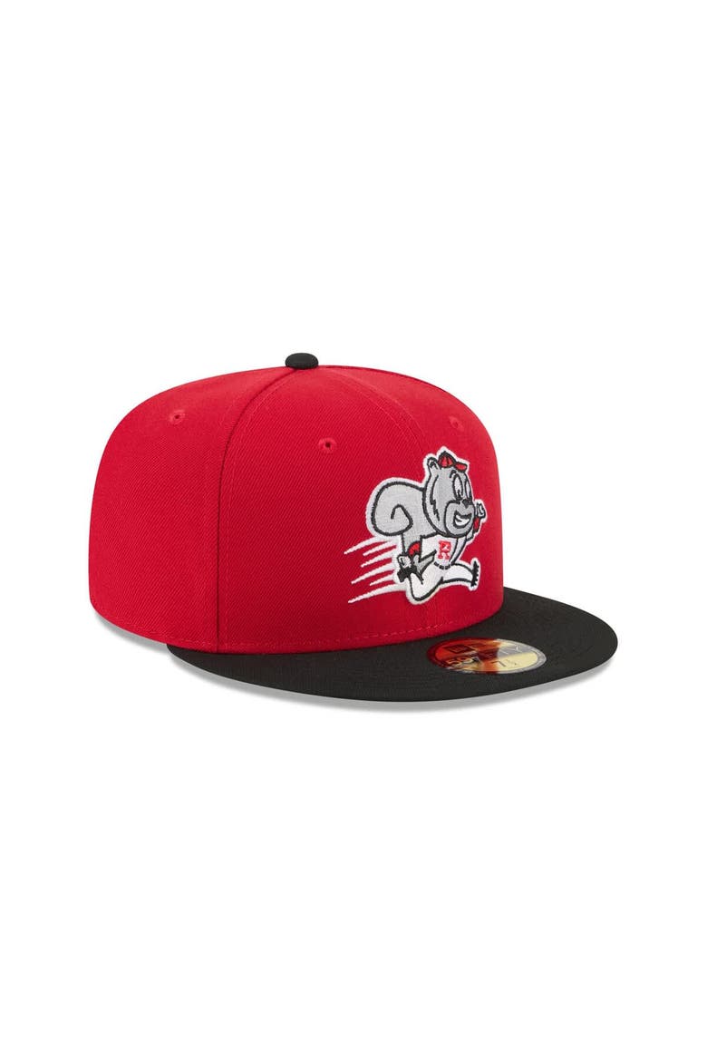 Men's New Era  Red Richmond Flying Squirrels Theme Nights 59FIFTY Fitted Hat, Alternate, color, Red