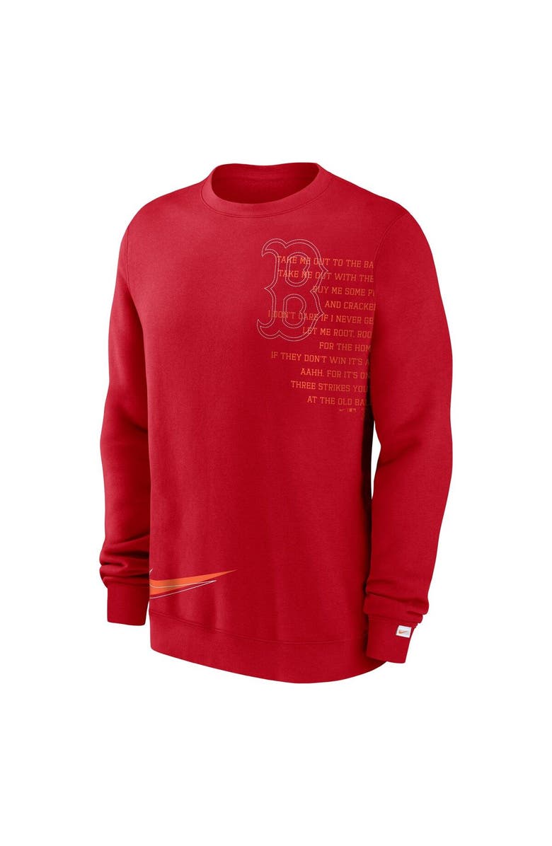 Nike Men's Nike Red Boston Red Sox Statement Ball Game Fleece Pullover Sweatshirt, Alternate, color, Red