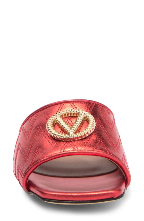 Valentino By Mario Valentino Afrodite Slide Sandal In Red