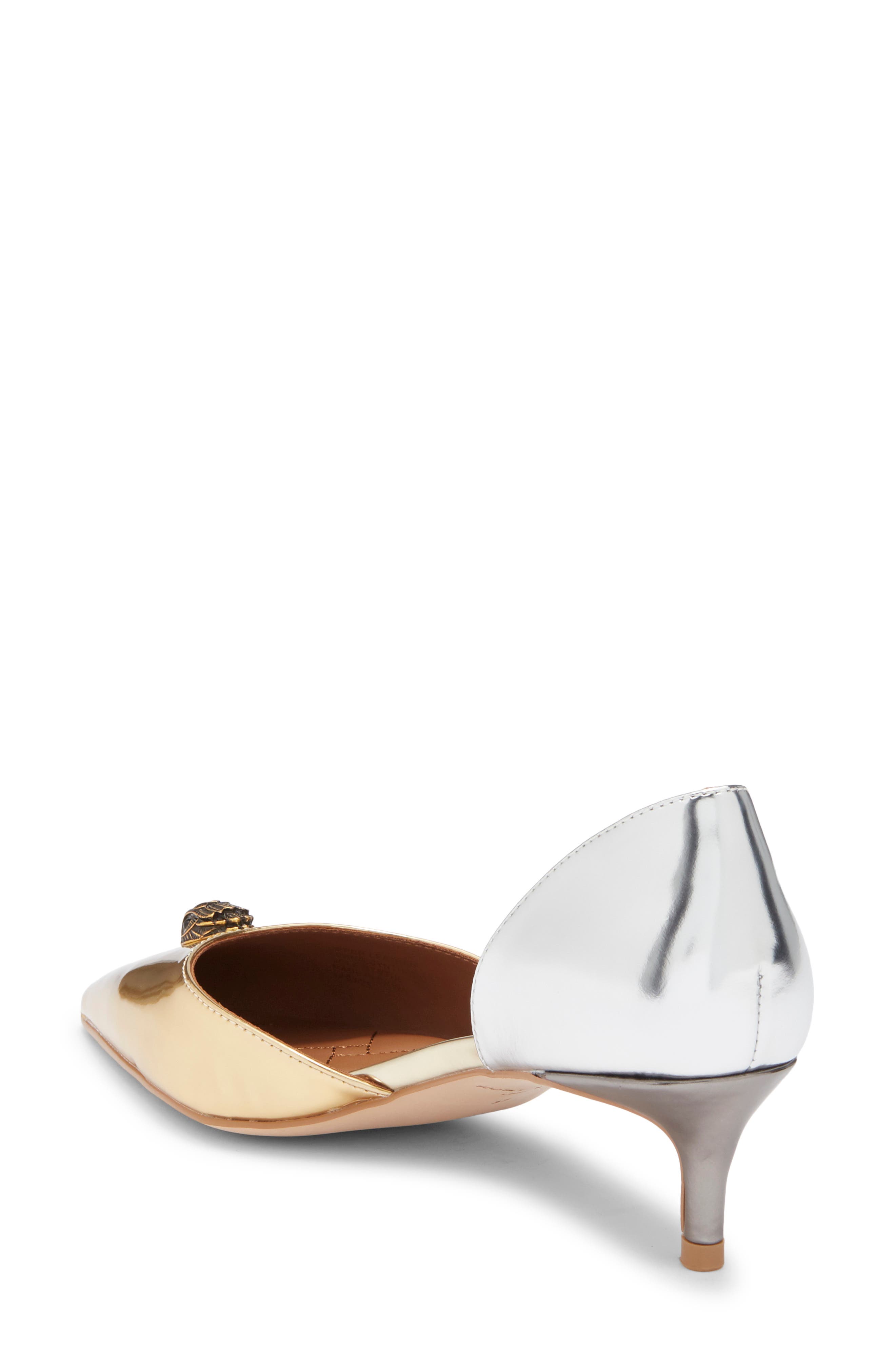 Kurt Geiger London Belgravia d'Orsay Pump, Alternate, color, Gold/Silver