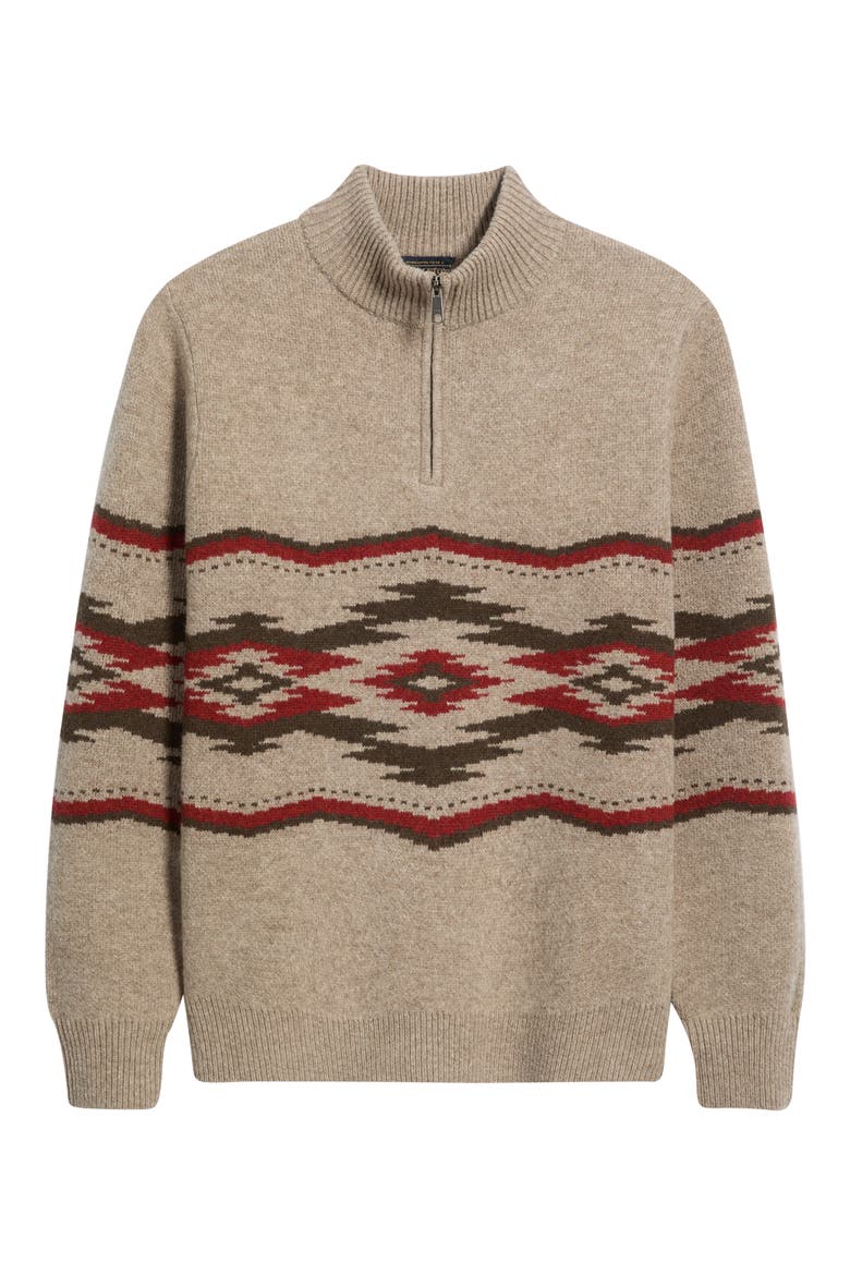 Crown Point Wool Quarter Zip Sweater, Main, color, CROWN POINT TAN
