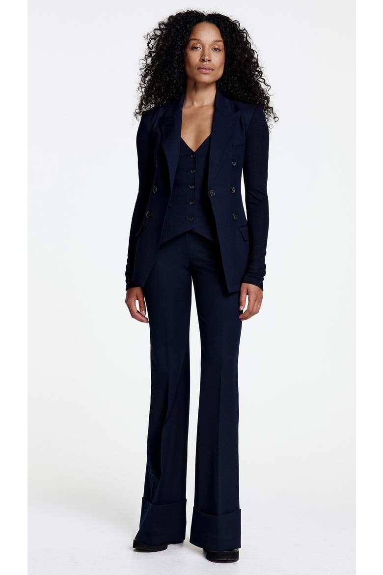 Wide Leg Cuffed Trouser, Main, color, Deep Navy