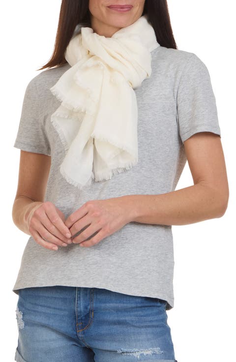 Stripe Cotton Gauze Scarf