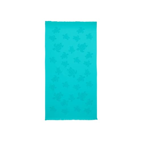 Vilebrequin Jacquard Beach Towel In Vert Disco