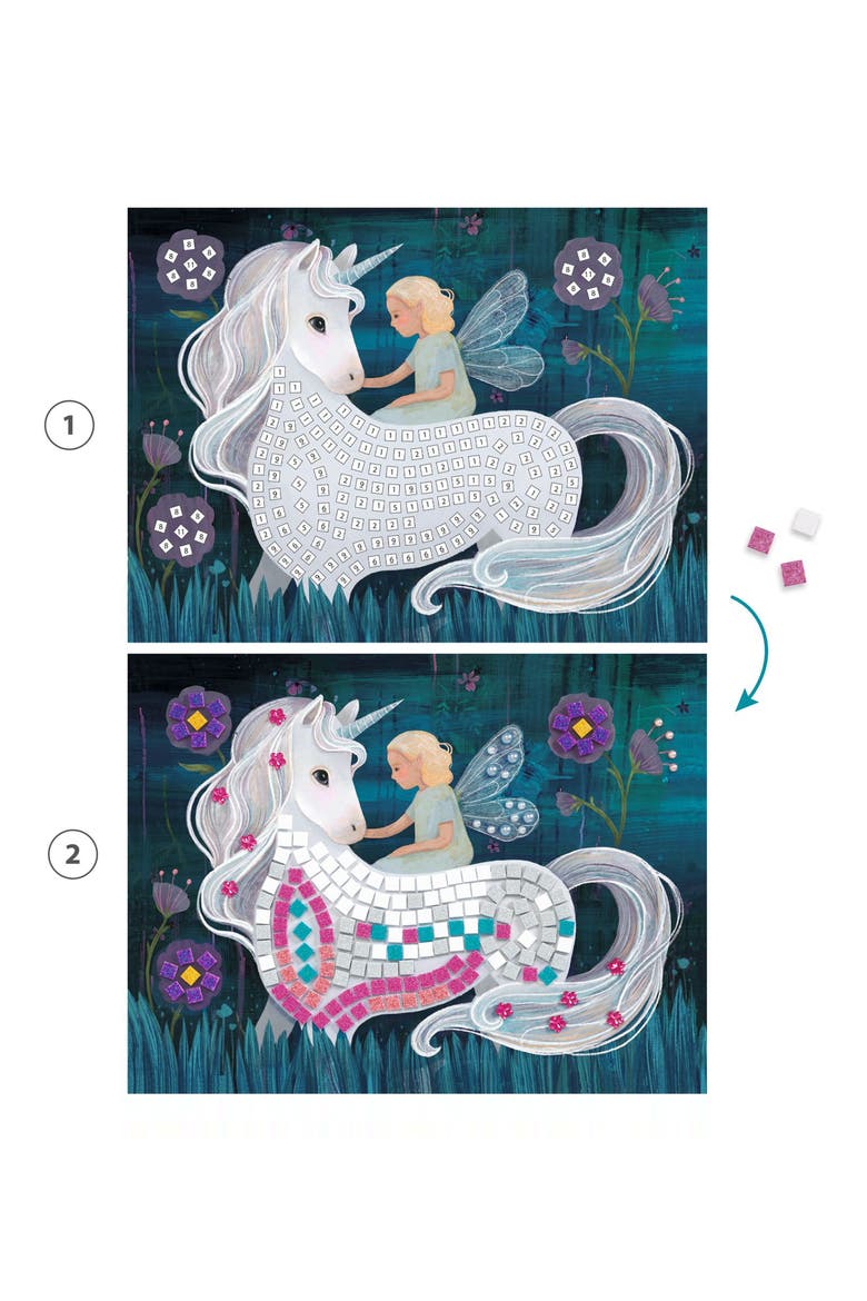 Kids' Enchanted World Mosaic Art Kit, Alternate, color, MULTI