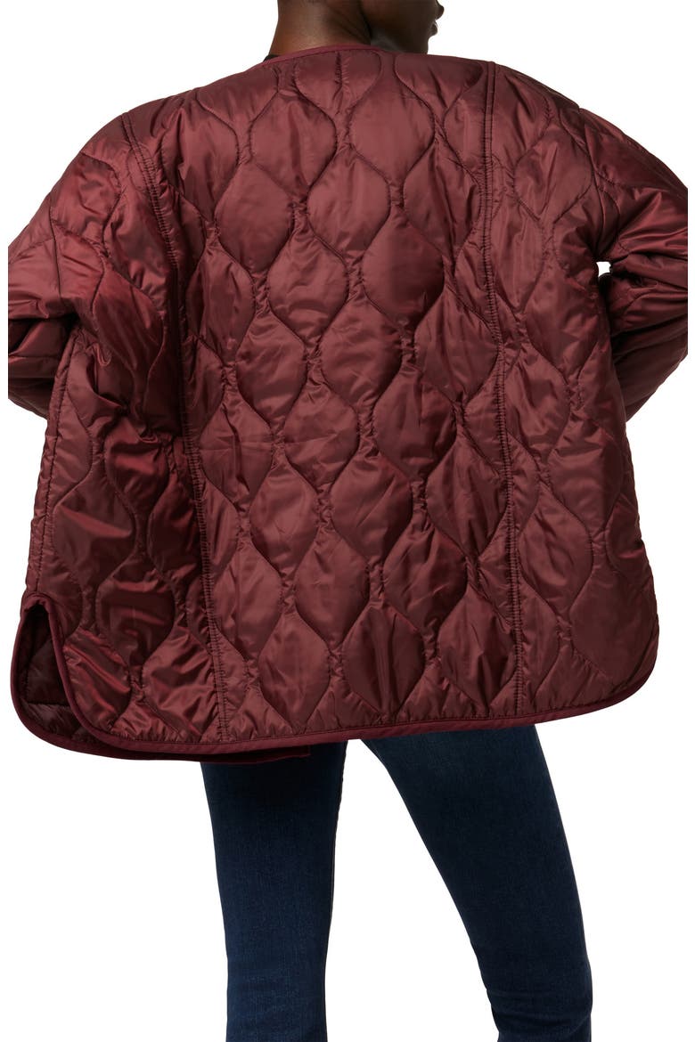 Oversize Quilted Jacket, Alternate, color, MERLOT