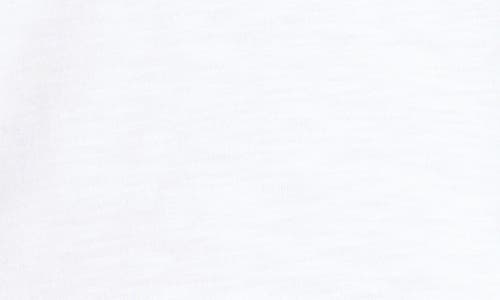 Nzt By Nic+zoe Ruched Elbow Sleeve Split V-neck T-shirt In Paper White