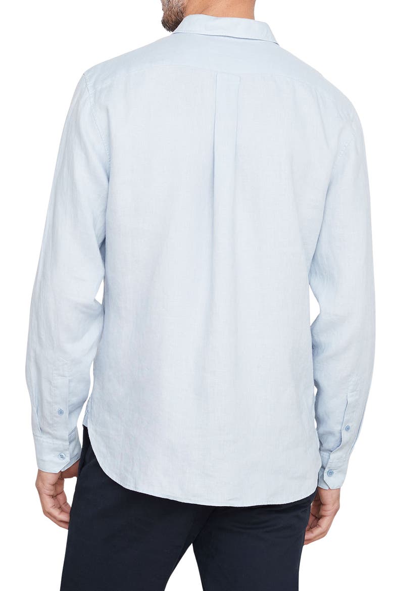 Linen Button-Up Shirt, Alternate, color, OXFORD BLUE