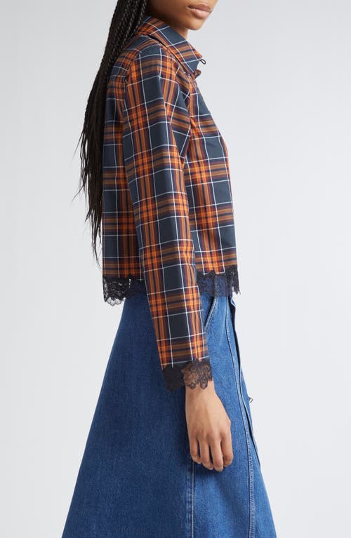 3.1 Phillip Lim Plaid Mix Cropped Shirt In Brown
