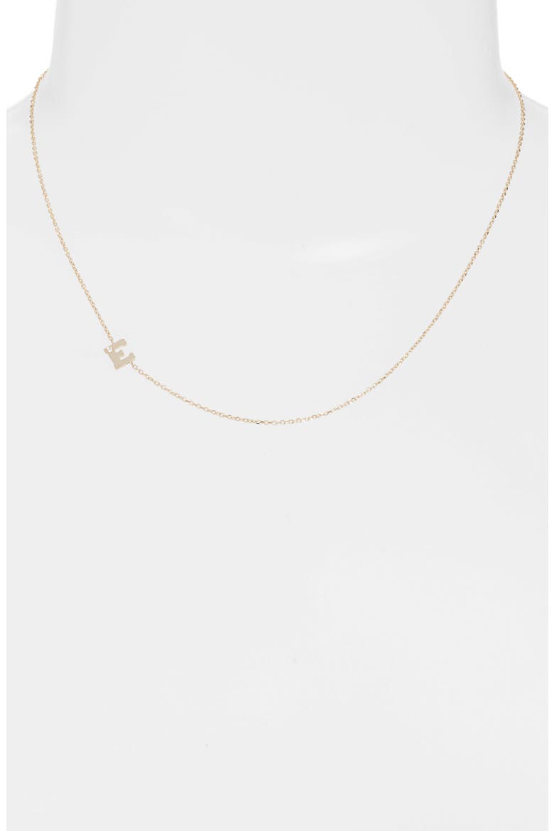 Diamond Initial Necklace, Alternate, color, E
