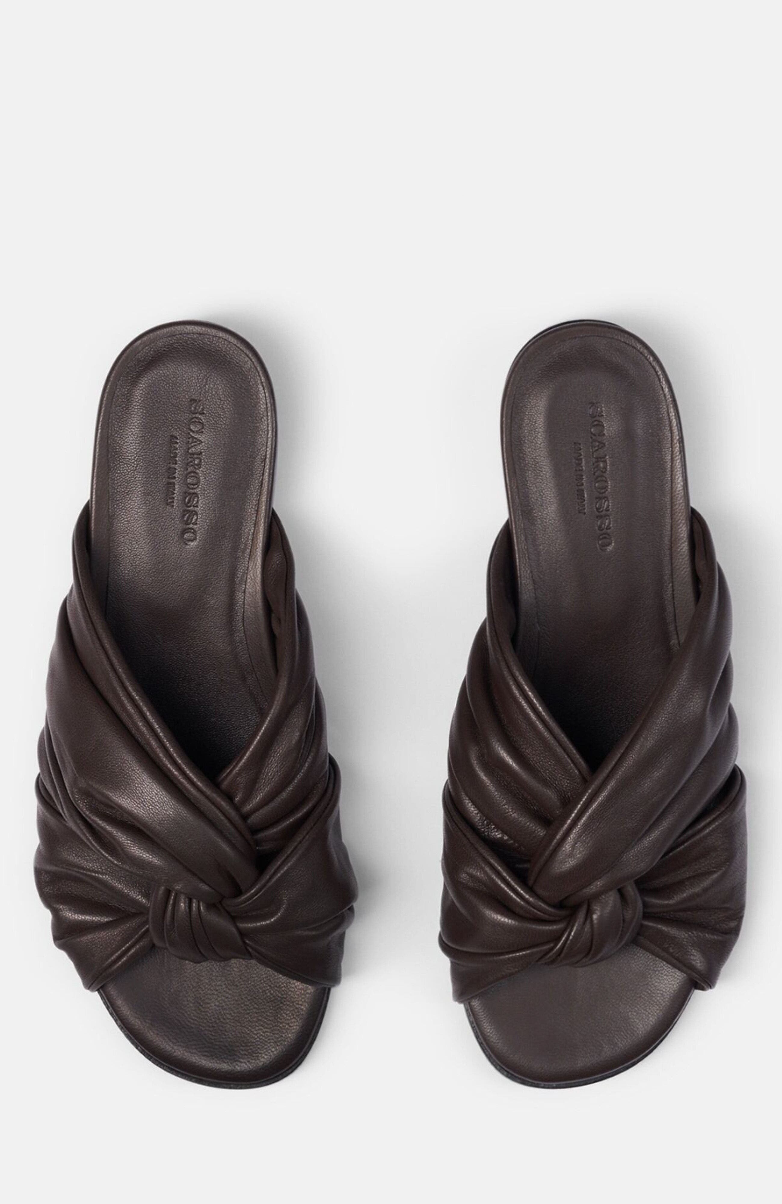 SCAROSSO Bebe Sandals, Alternate, color, Dark Brown - Calf