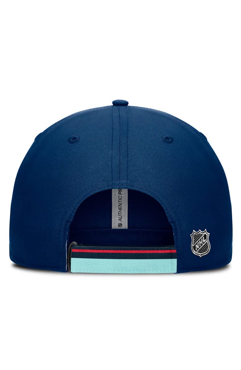 FANATICS Men's Fanatics Deep Sea Blue/Light Blue Seattle Kraken Authentic Pro Ripstop Adjustable Hat, Alternate, color, Navy