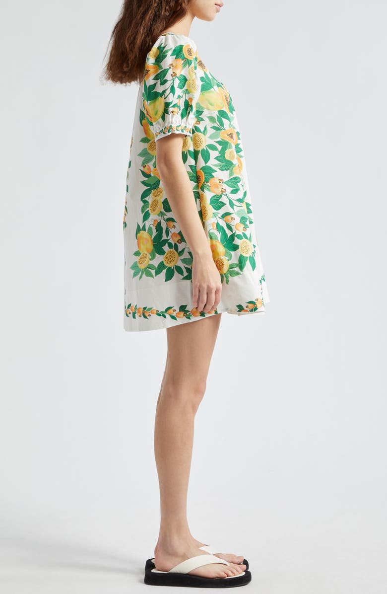 FARM Rio Papaya Salad Cotton Minidress, Alternate, color, 