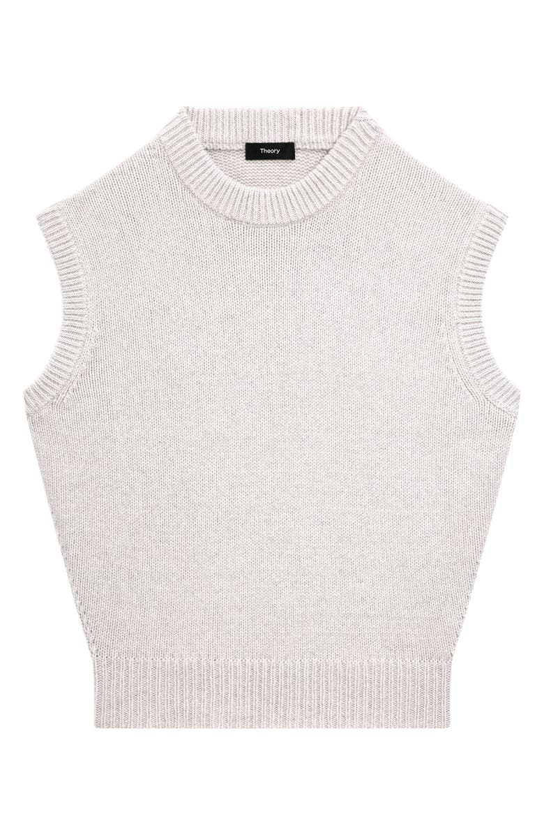Theory Relaxed Cashmere & Wool Sweater Vest, Alternate, color, Light Grey