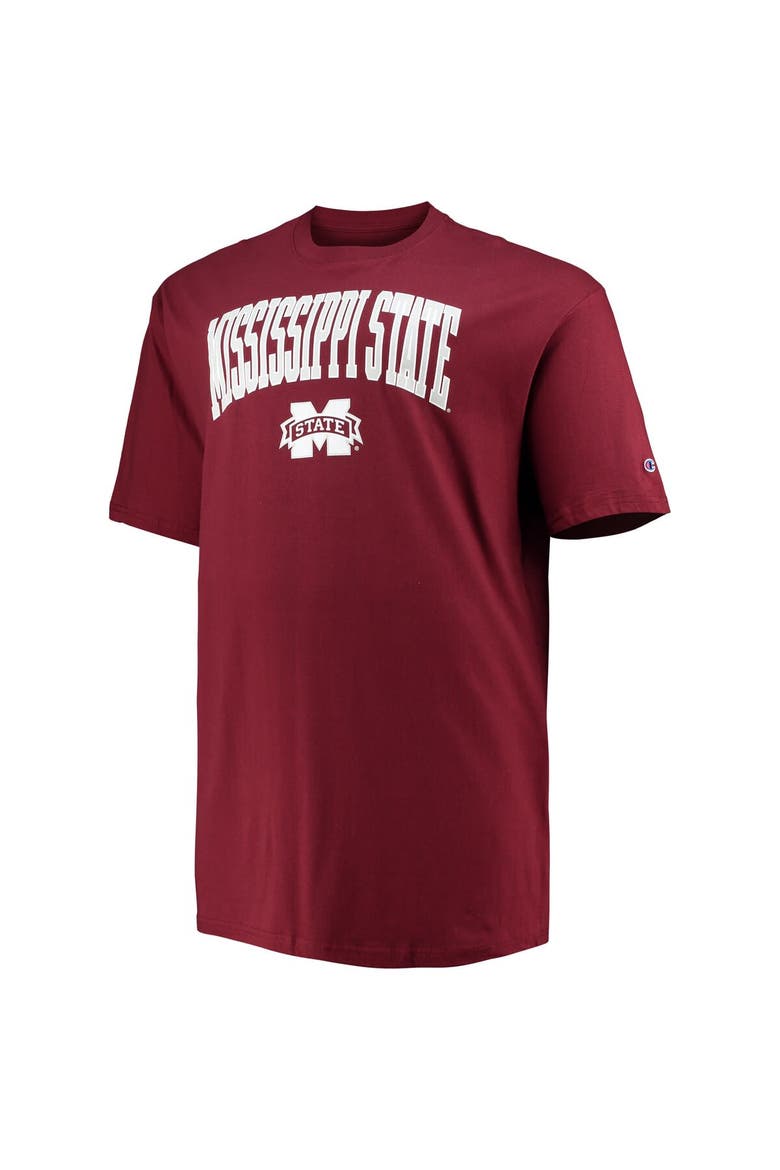 Men's Champion Maroon Mississippi State Bulldogs Big & Tall Arch Over Wordmark T-Shirt, Alternate, color, Maroon
